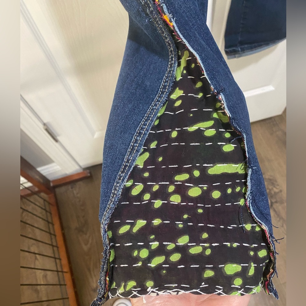 KanCan Multicolor Kantha Upcycled Overalls - Large - Picture 4 of 15